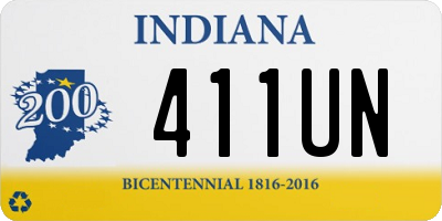 IN license plate 411UN