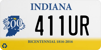IN license plate 411UR