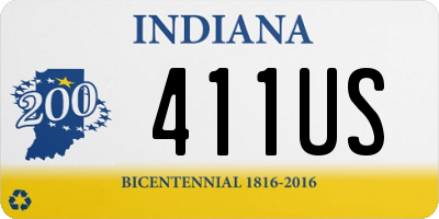 IN license plate 411US