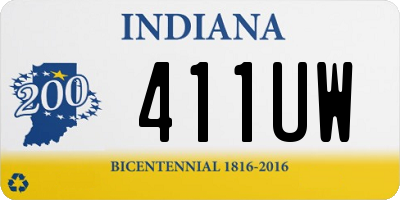 IN license plate 411UW