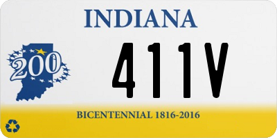 IN license plate 411V