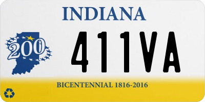 IN license plate 411VA