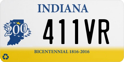 IN license plate 411VR