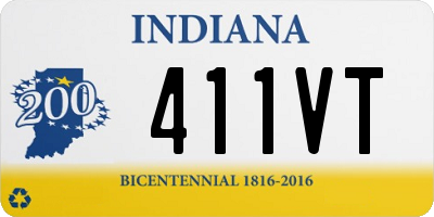 IN license plate 411VT