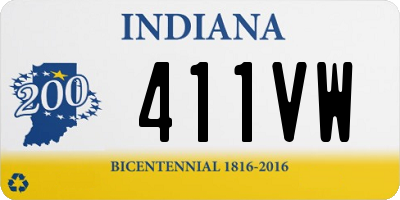 IN license plate 411VW