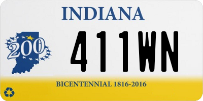 IN license plate 411WN