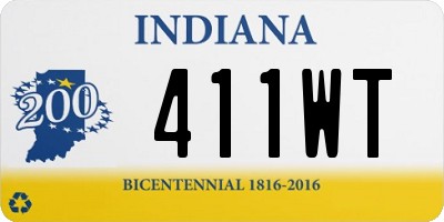 IN license plate 411WT