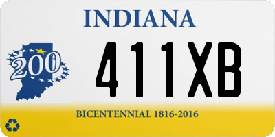 IN license plate 411XB