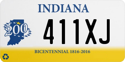 IN license plate 411XJ