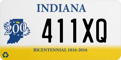 IN license plate 411XQ