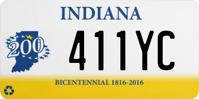 IN license plate 411YC