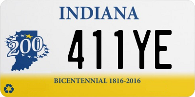 IN license plate 411YE