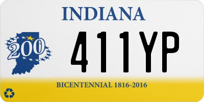 IN license plate 411YP