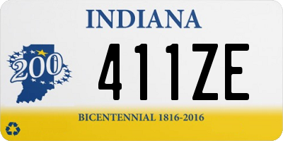 IN license plate 411ZE