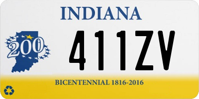 IN license plate 411ZV