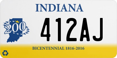 IN license plate 412AJ