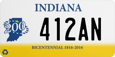 IN license plate 412AN