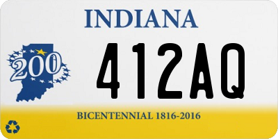 IN license plate 412AQ