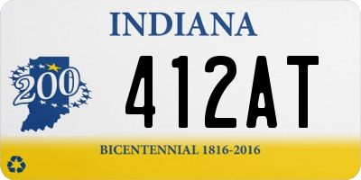 IN license plate 412AT