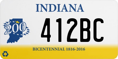 IN license plate 412BC