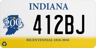 IN license plate 412BJ