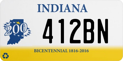IN license plate 412BN