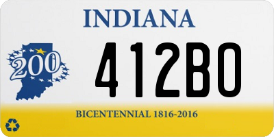 IN license plate 412BO