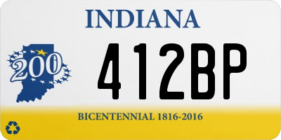 IN license plate 412BP