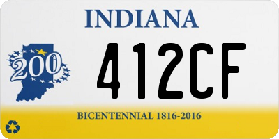 IN license plate 412CF