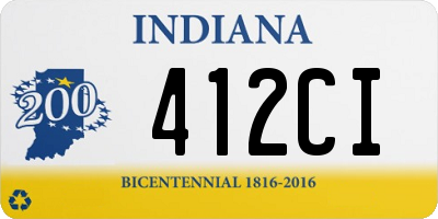 IN license plate 412CI