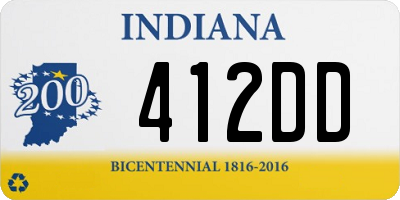 IN license plate 412DD