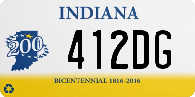 IN license plate 412DG