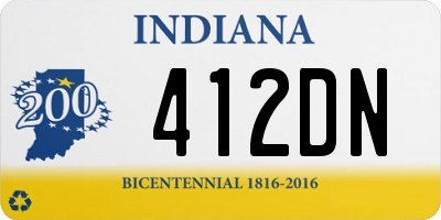 IN license plate 412DN