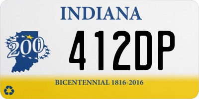 IN license plate 412DP