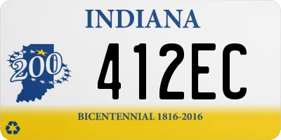 IN license plate 412EC