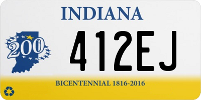 IN license plate 412EJ