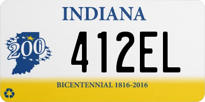 IN license plate 412EL