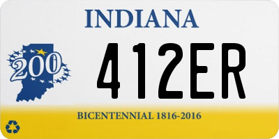 IN license plate 412ER