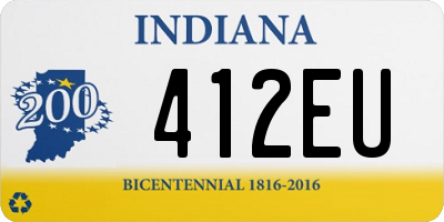 IN license plate 412EU