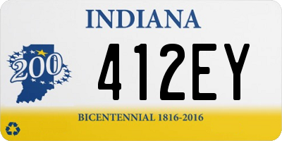 IN license plate 412EY