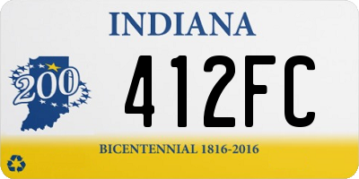 IN license plate 412FC