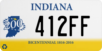 IN license plate 412FF