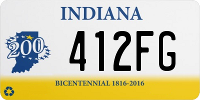 IN license plate 412FG