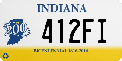 IN license plate 412FI