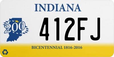 IN license plate 412FJ