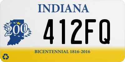 IN license plate 412FQ