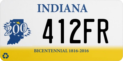 IN license plate 412FR