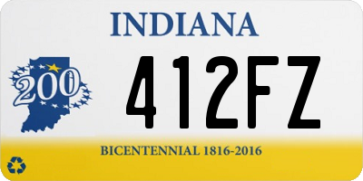 IN license plate 412FZ