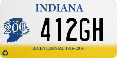 IN license plate 412GH