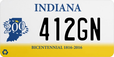 IN license plate 412GN